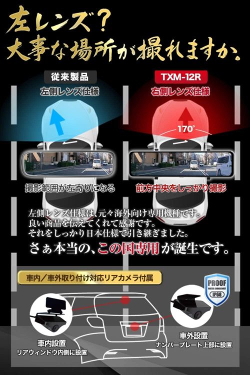 口コミ情報】TAXION TXM-12R右ハンドル仕様 ミラー型ドライブ 
